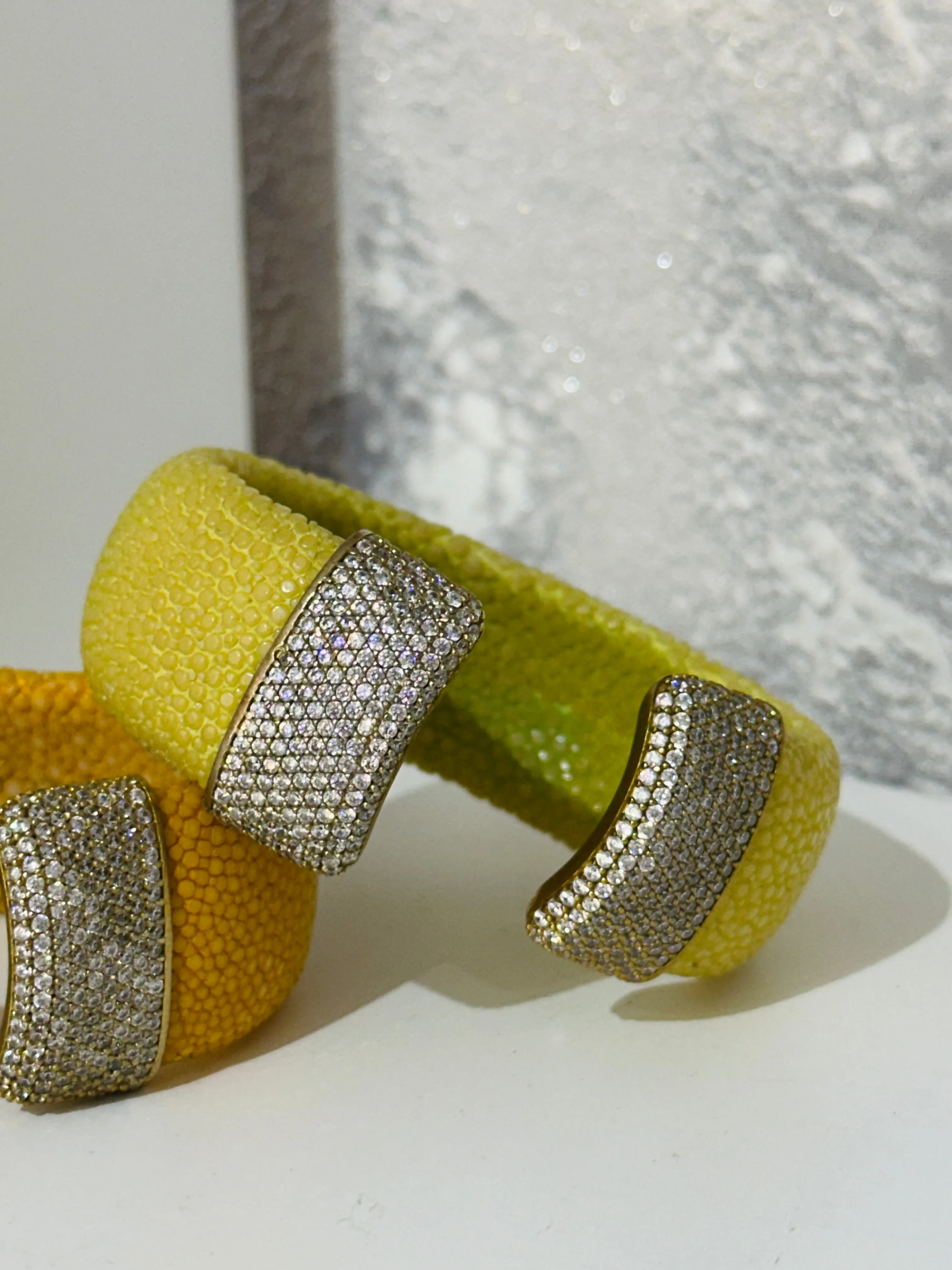 Green stingray leather bracelet