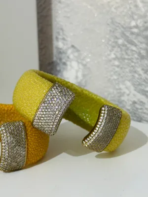 Green stingray leather bracelet