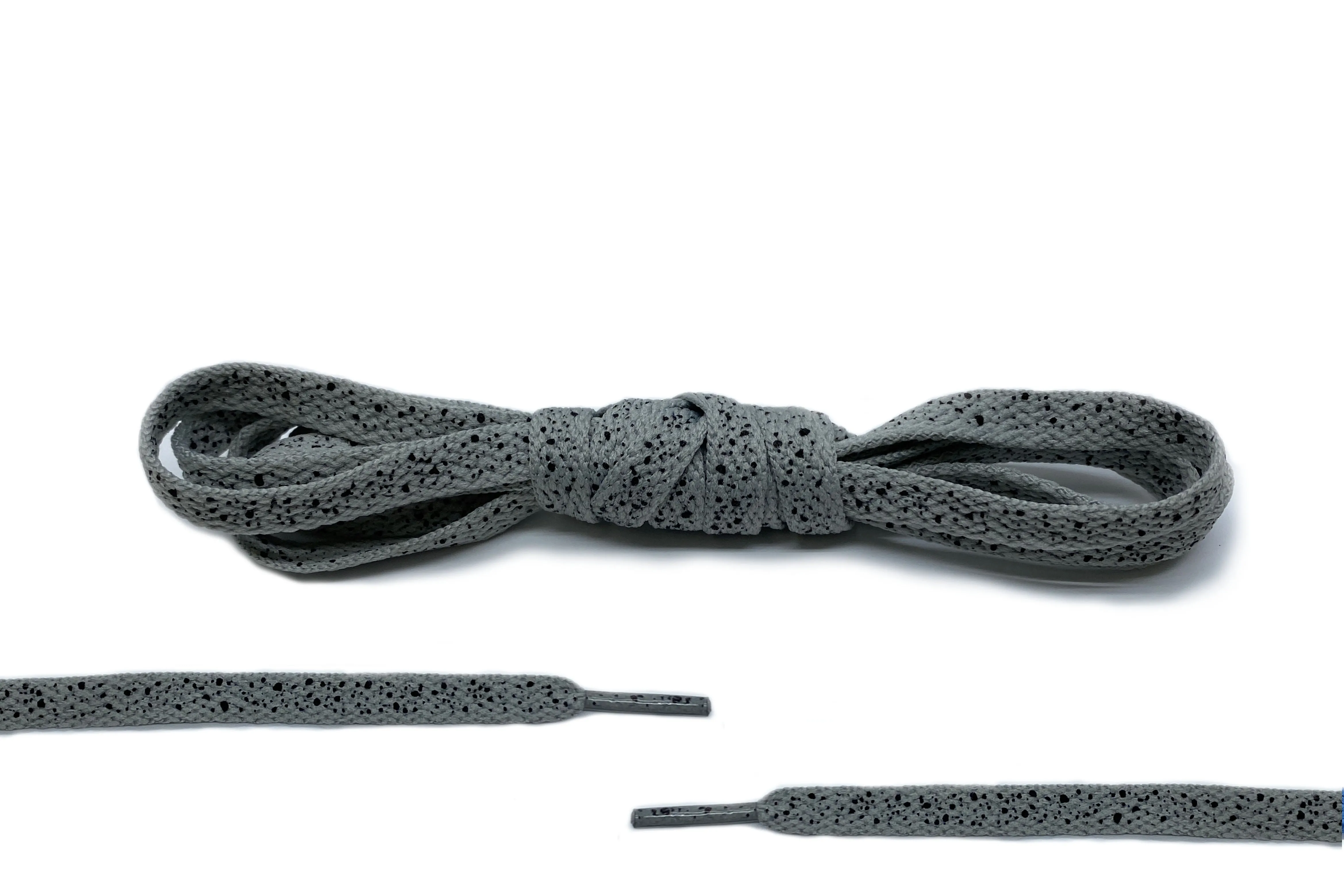 Grey/Black Ink Splatter Laces