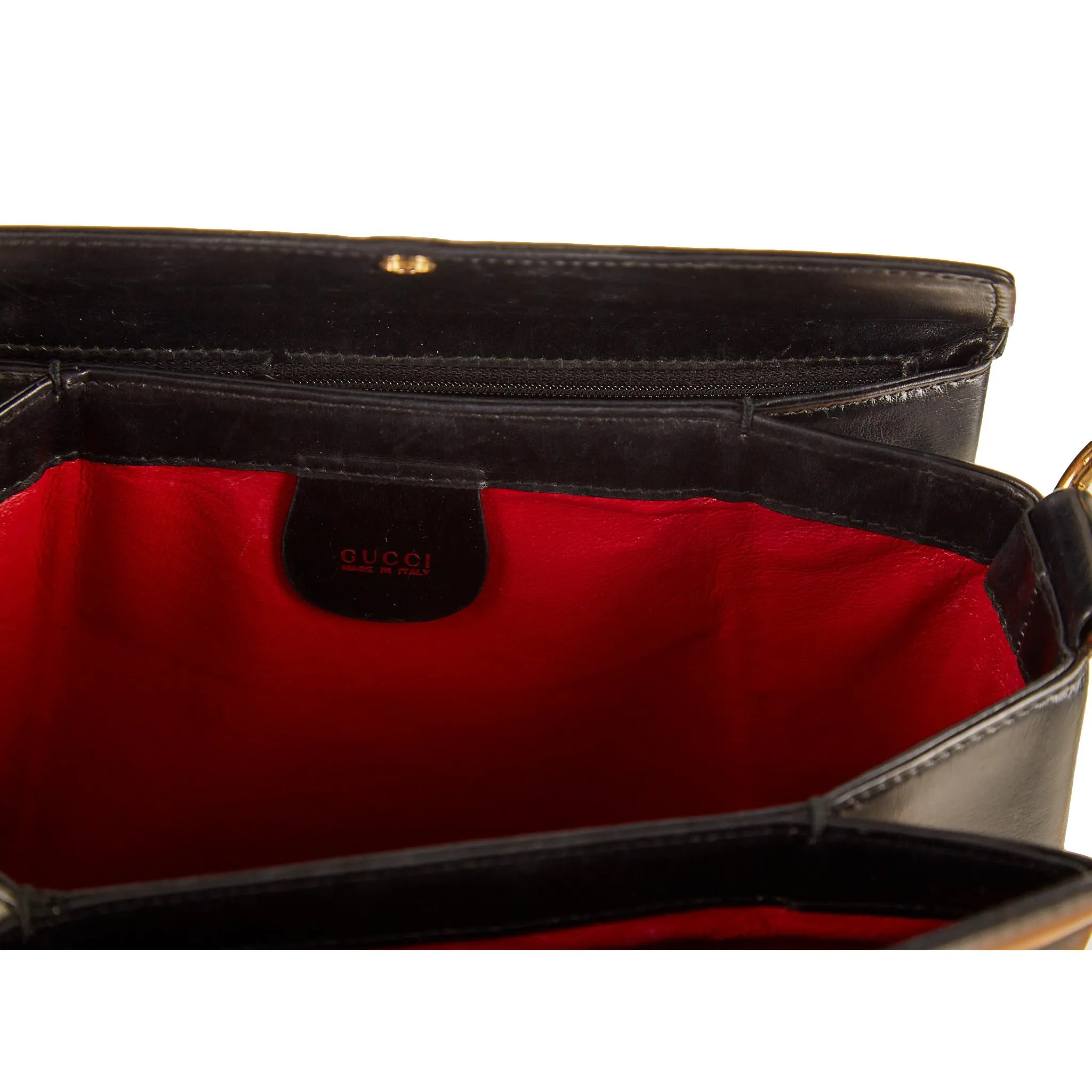 Gucci Black Leather Shoulder Bag