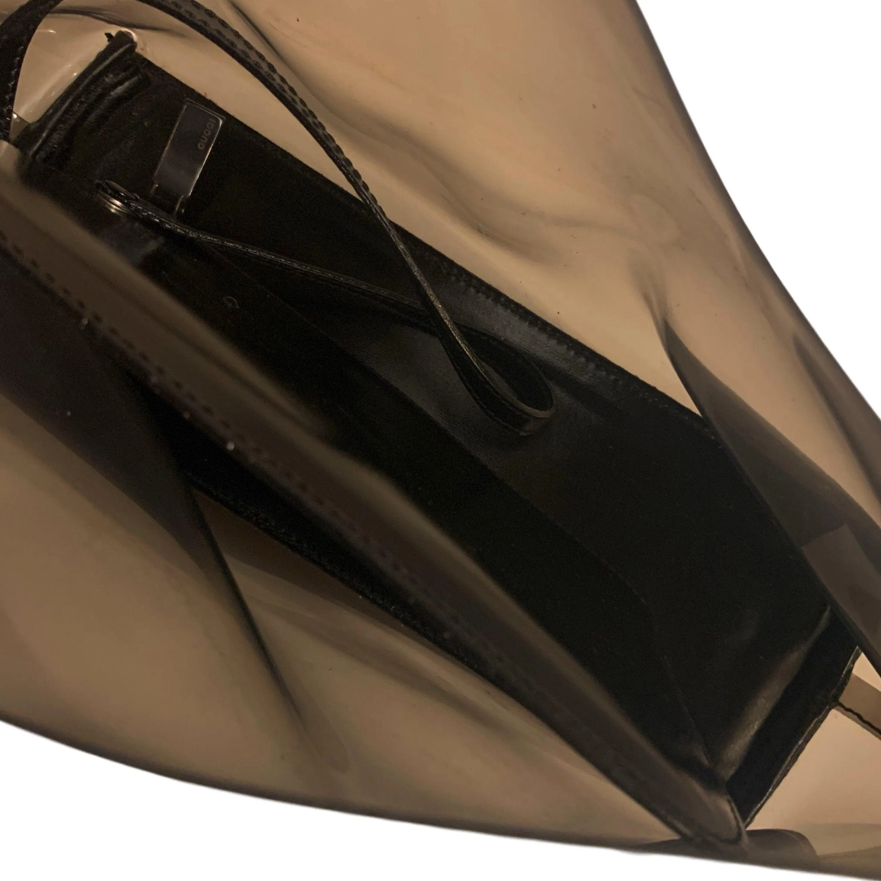Gucci Black Translucent Bamboo Top Handle