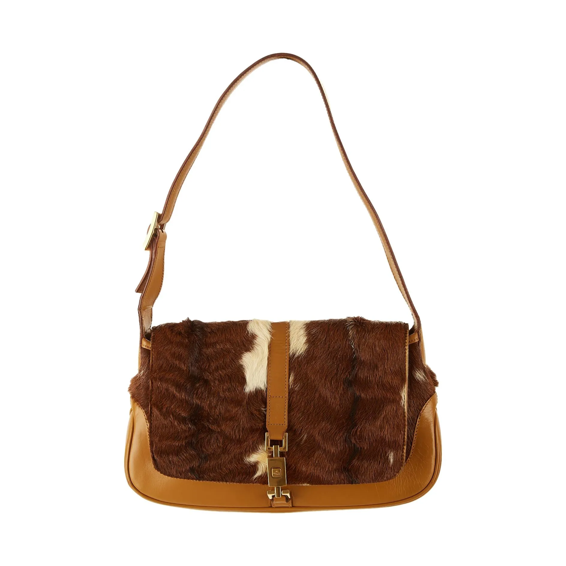 Gucci Brown Cow Print Jackie Bag