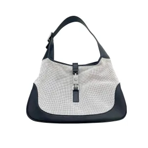 Gucci White Perforated Jackie Bag