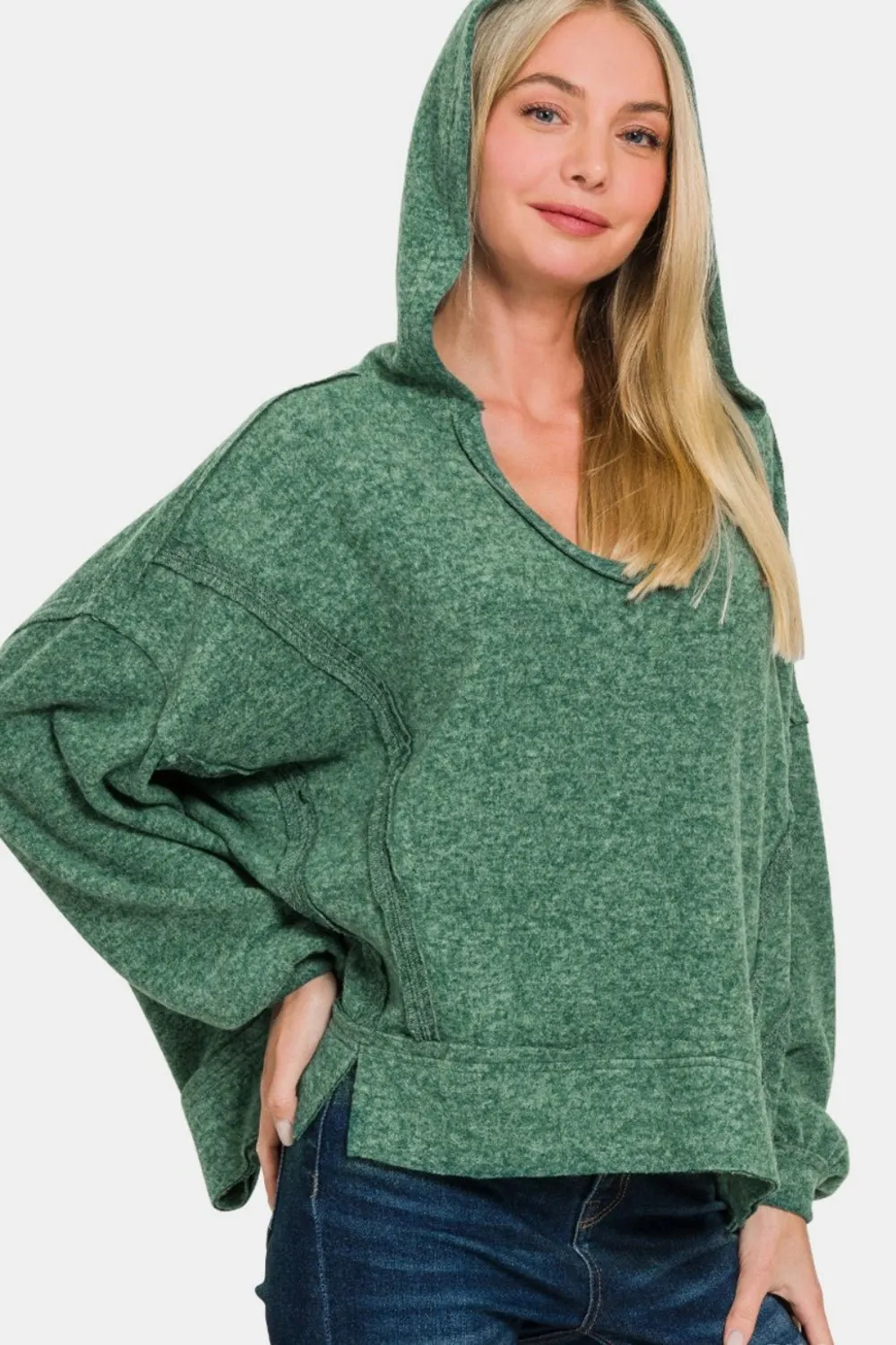 Hacci Exposed Seam Hoodie