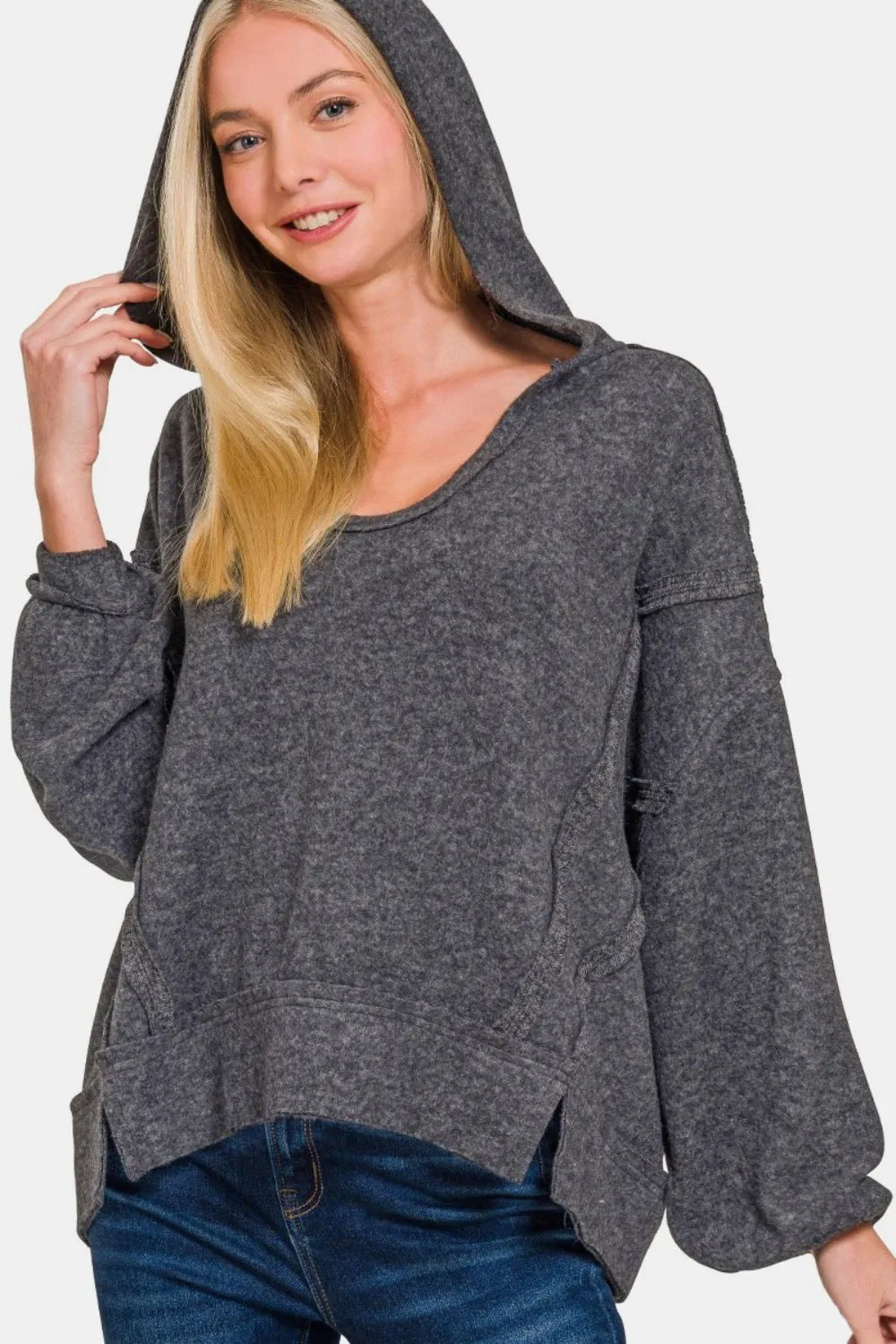 Hacci Exposed Seam Hoodie