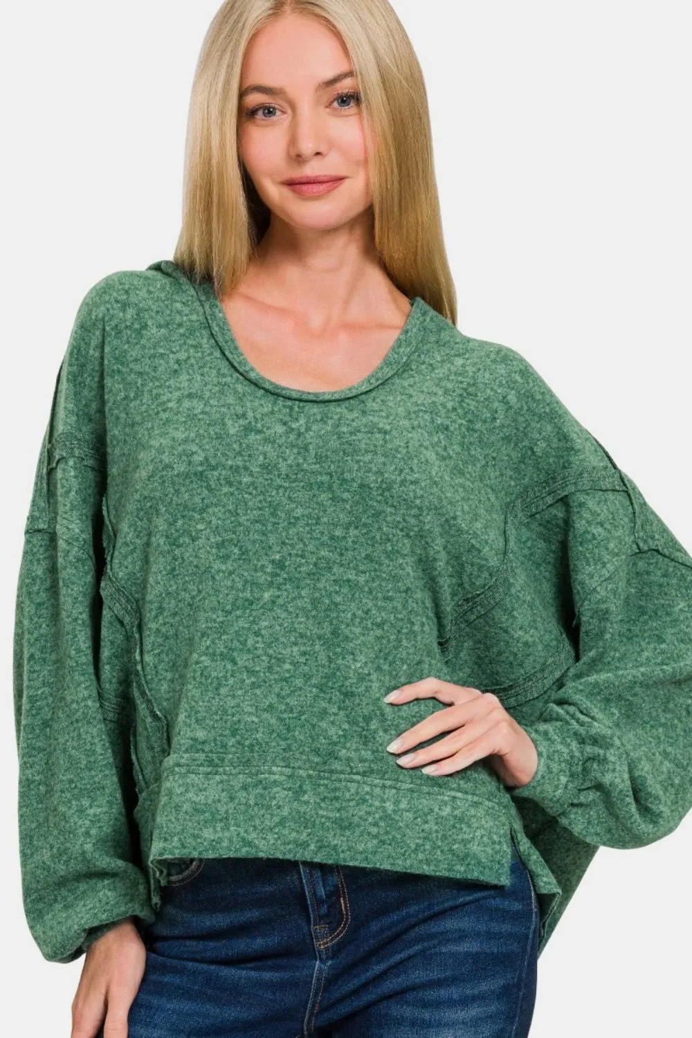 Hacci Exposed Seam Hoodie
