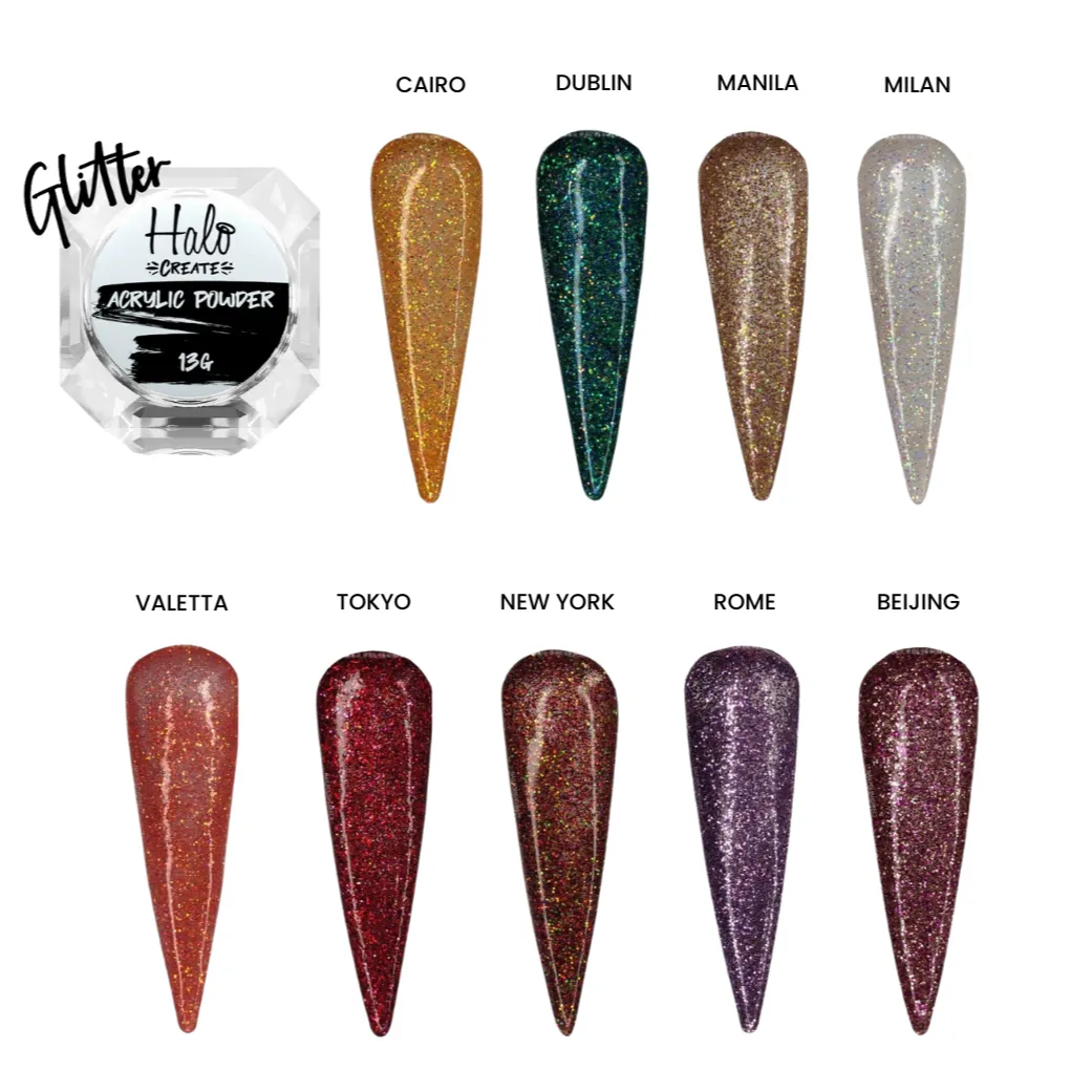 Halo Acrylic Powder - Glitter Bundle