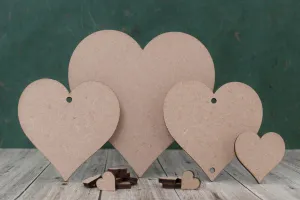 Heart shapes - 3mm MDF