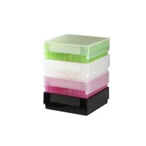 Heathrow Scientific 120041 81-Well Microtube Storage Box, Black