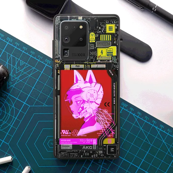 Helmet Cyberpunk Industrial LED Case for Samsung