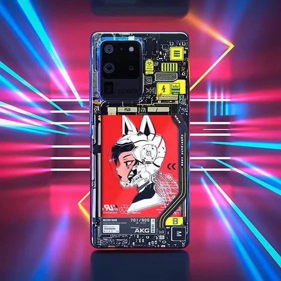 Helmet Cyberpunk Industrial LED Case for Samsung