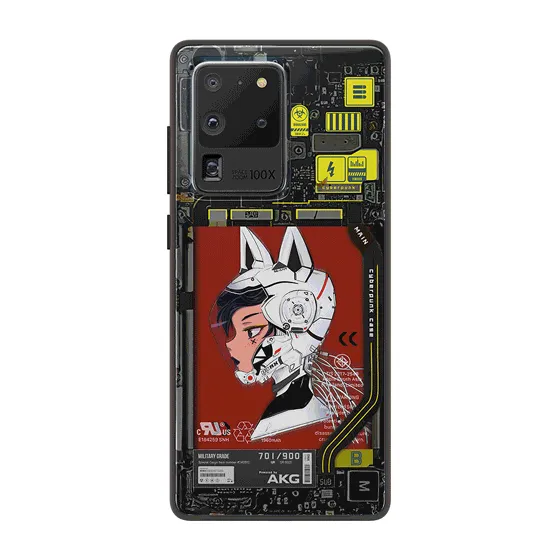 Helmet Cyberpunk Industrial LED Case for Samsung