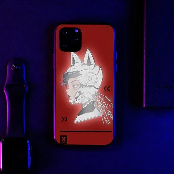 Helmet Cyberpunk LED Case for iPhone