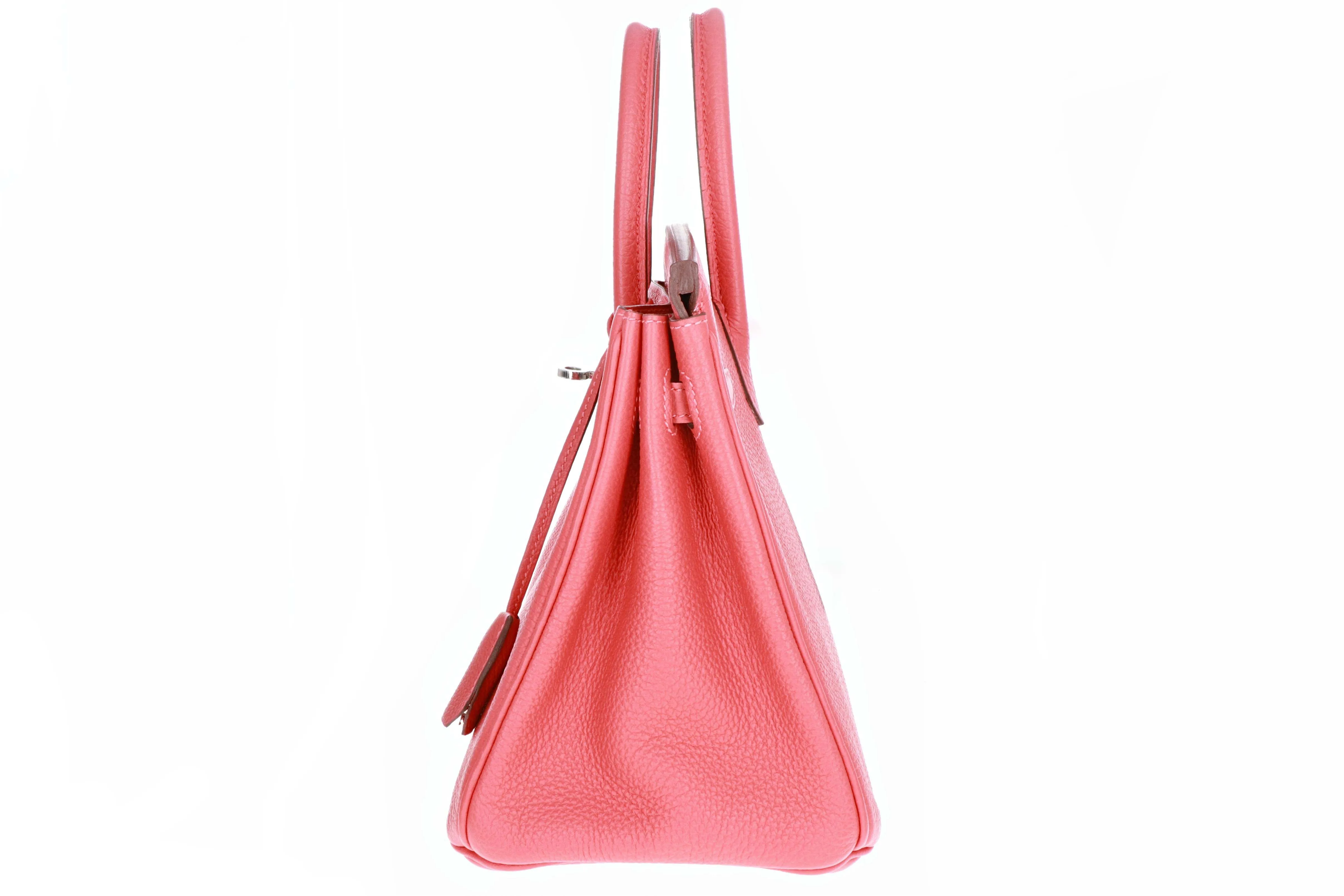 Hermes Birkin 25 Bougainvillea Taurillon Clemence Palladium