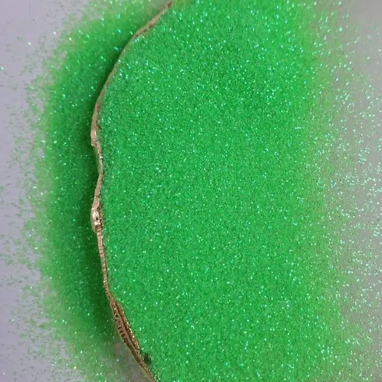 Iridescent Fluorescent Green Glitter
