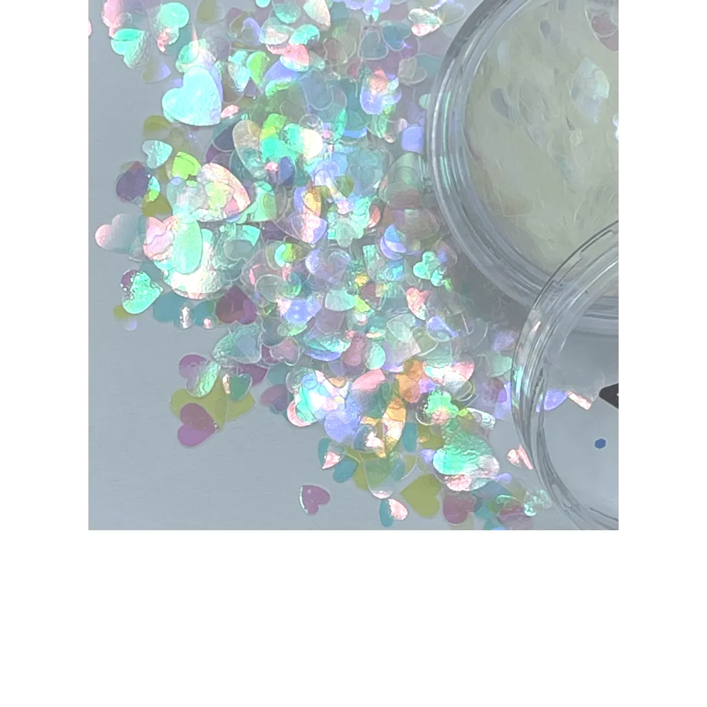 Iridescent Heart Glitter Mix
