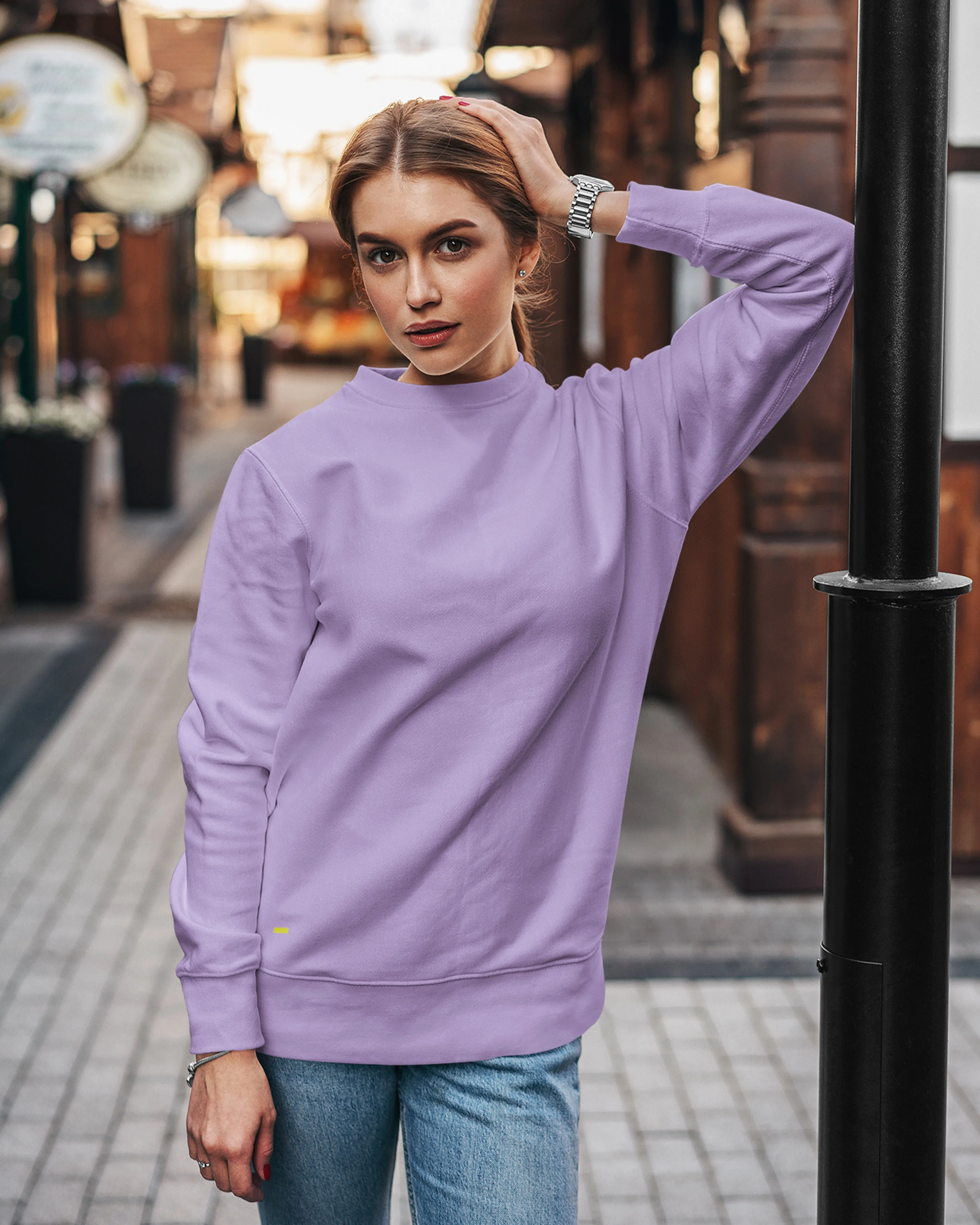 Iris lavender plain sweatshirt