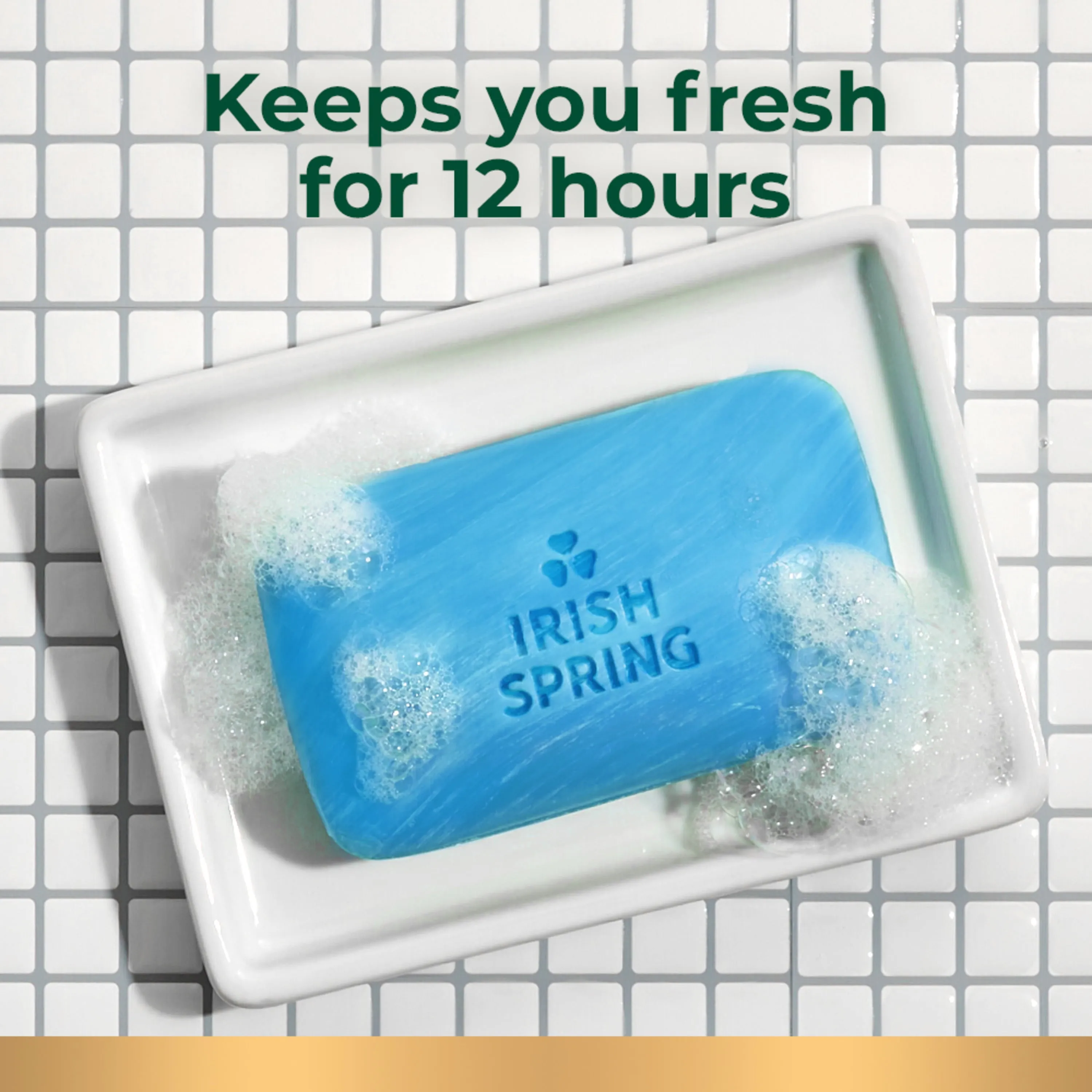 Irish Spring Bar Soap for Men, Moisture Blast Deodorant Bar Soap, 3.7 Oz,12 Pack