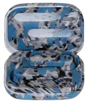 Iscream Blue Tie Dye Compact Earbuds