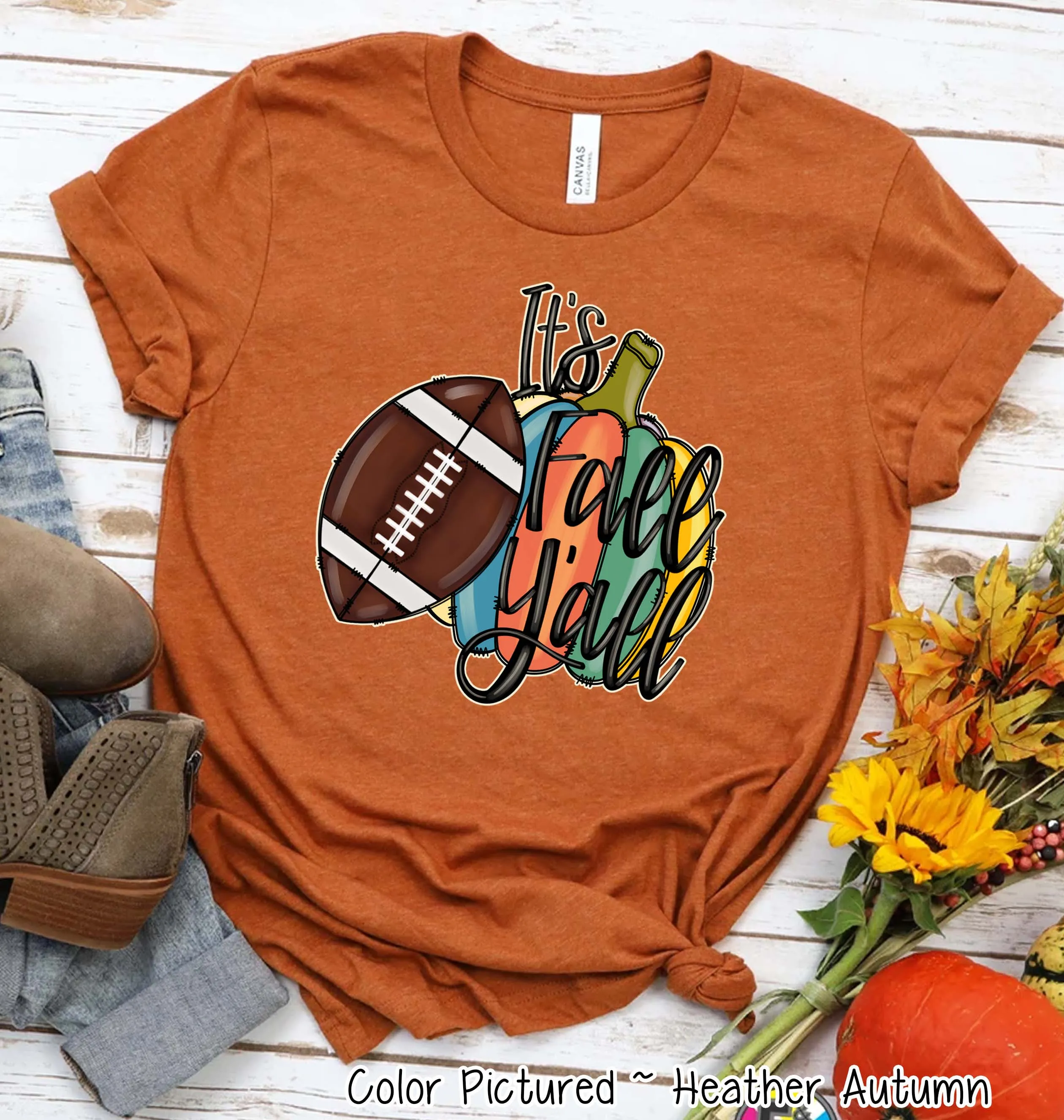 It's Fall Y'all Football Fall Tee