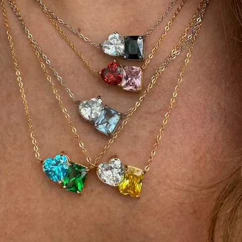 Jackie Two Stone Necklace