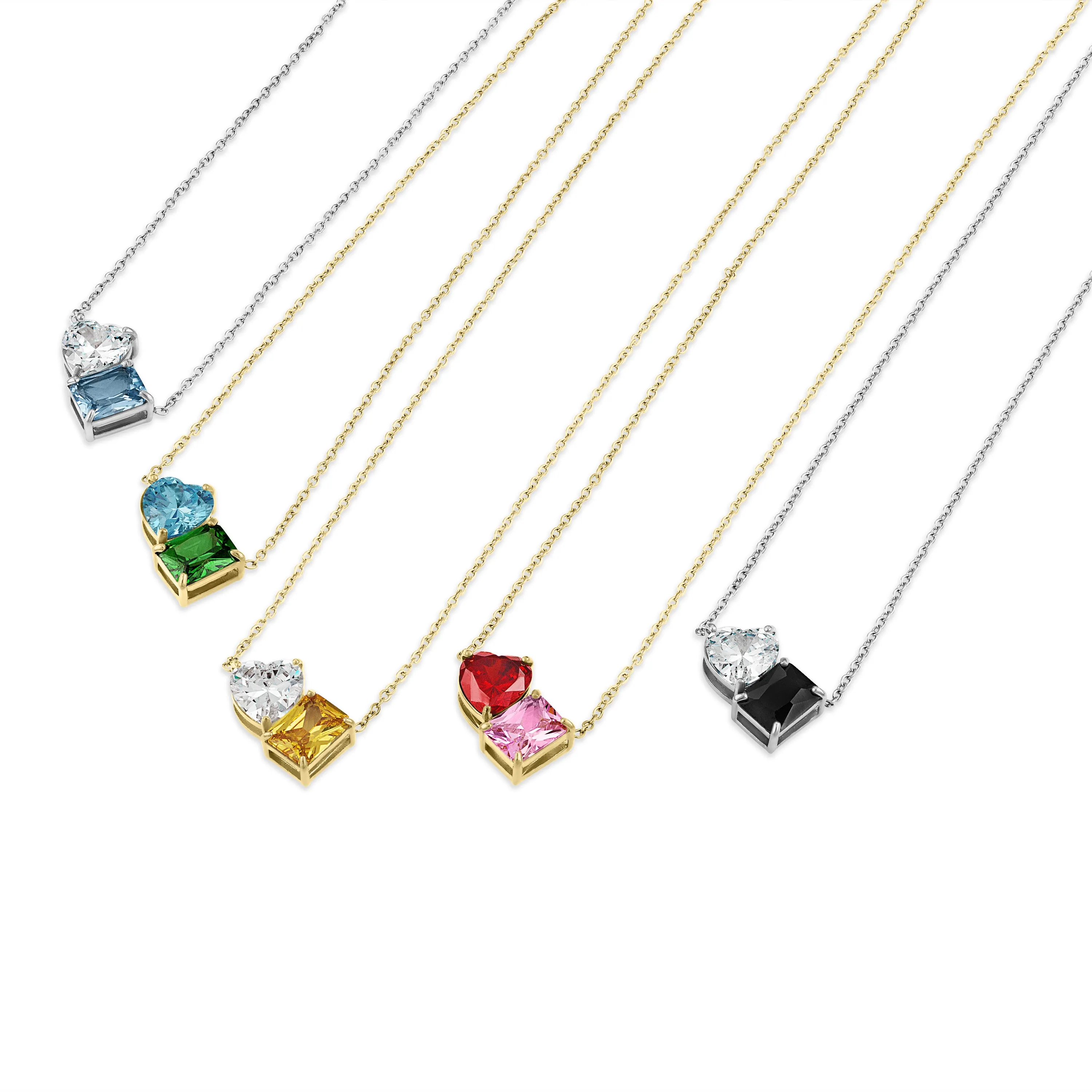 Jackie Two Stone Necklace