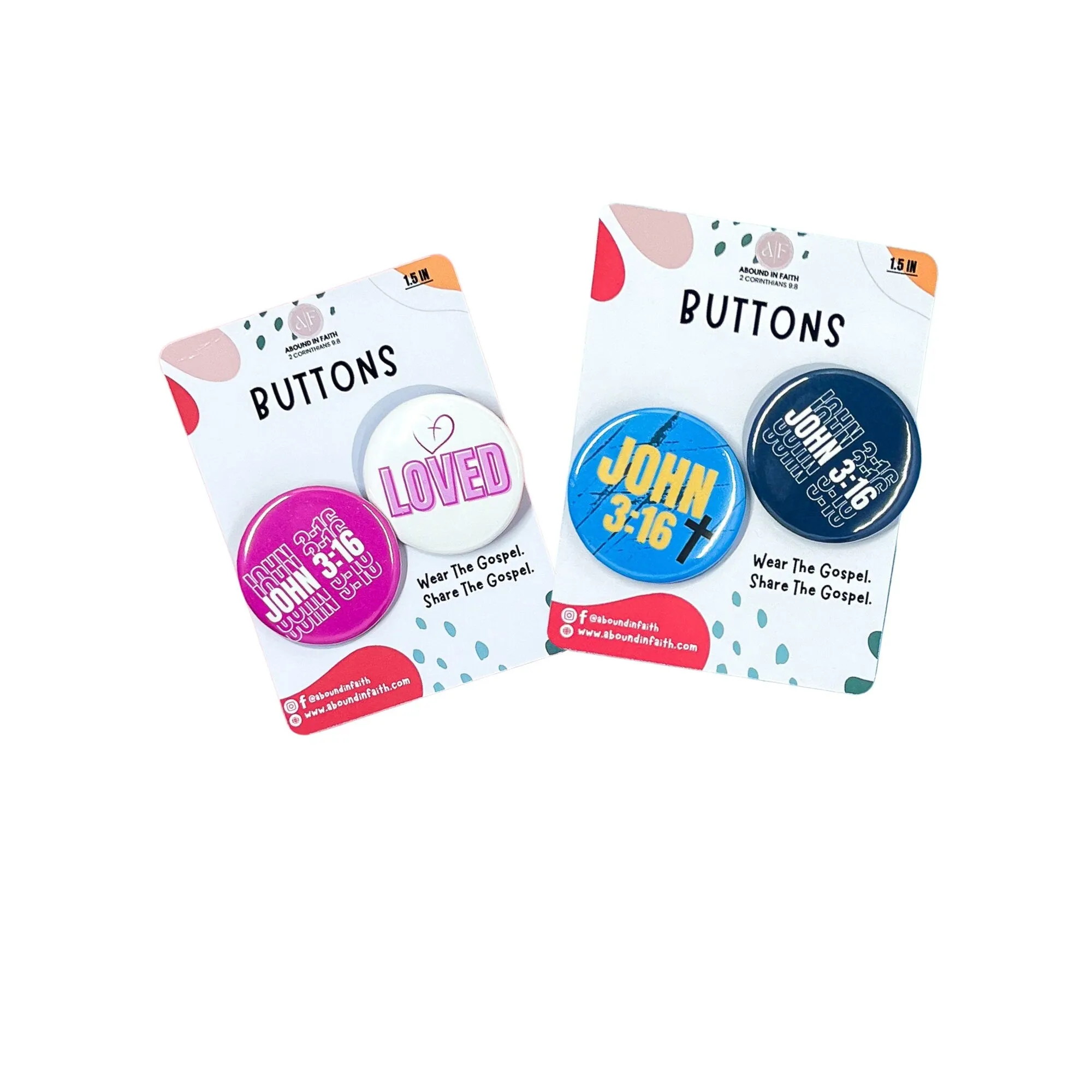 John 3:16 Pin Buttons