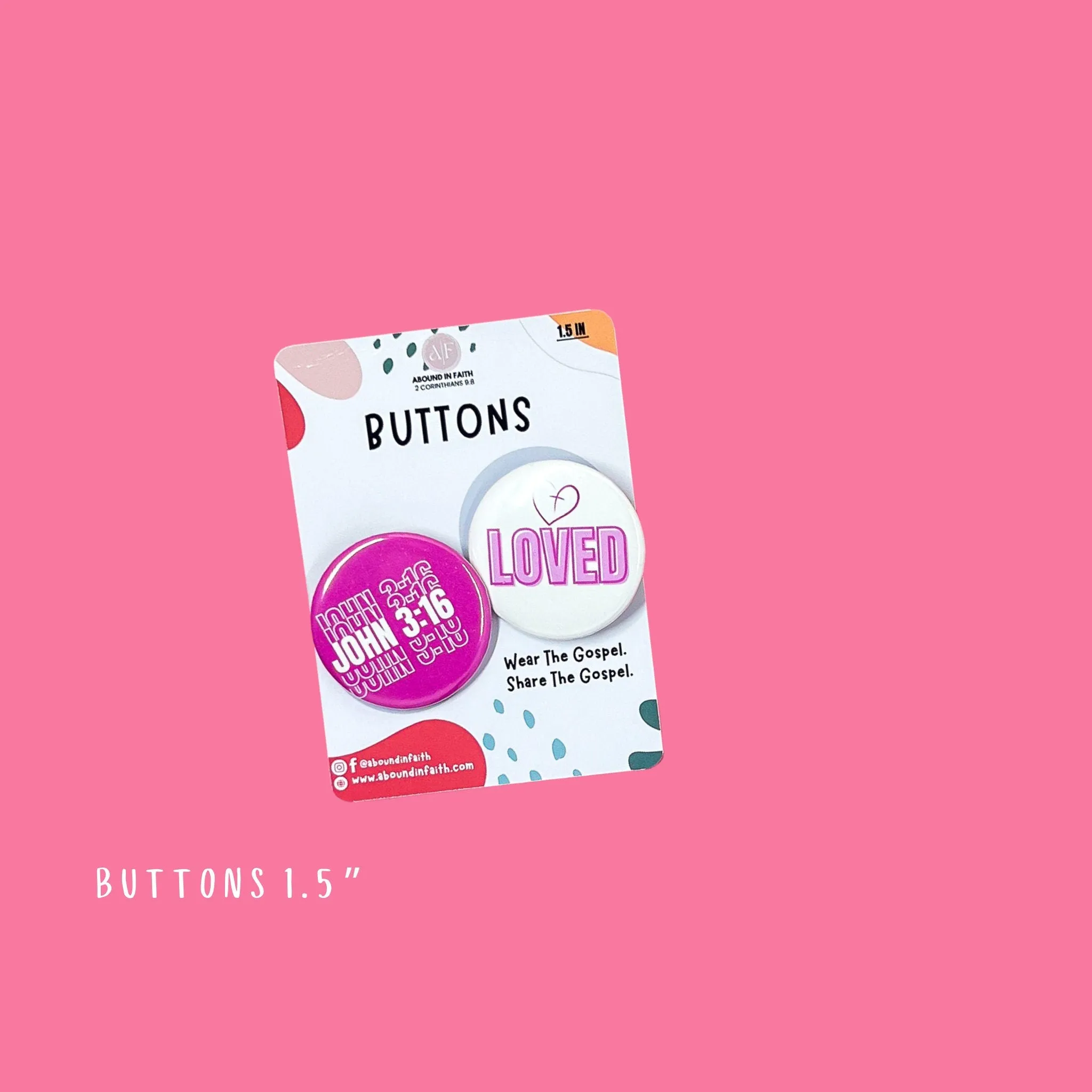John 3:16 Pin Buttons