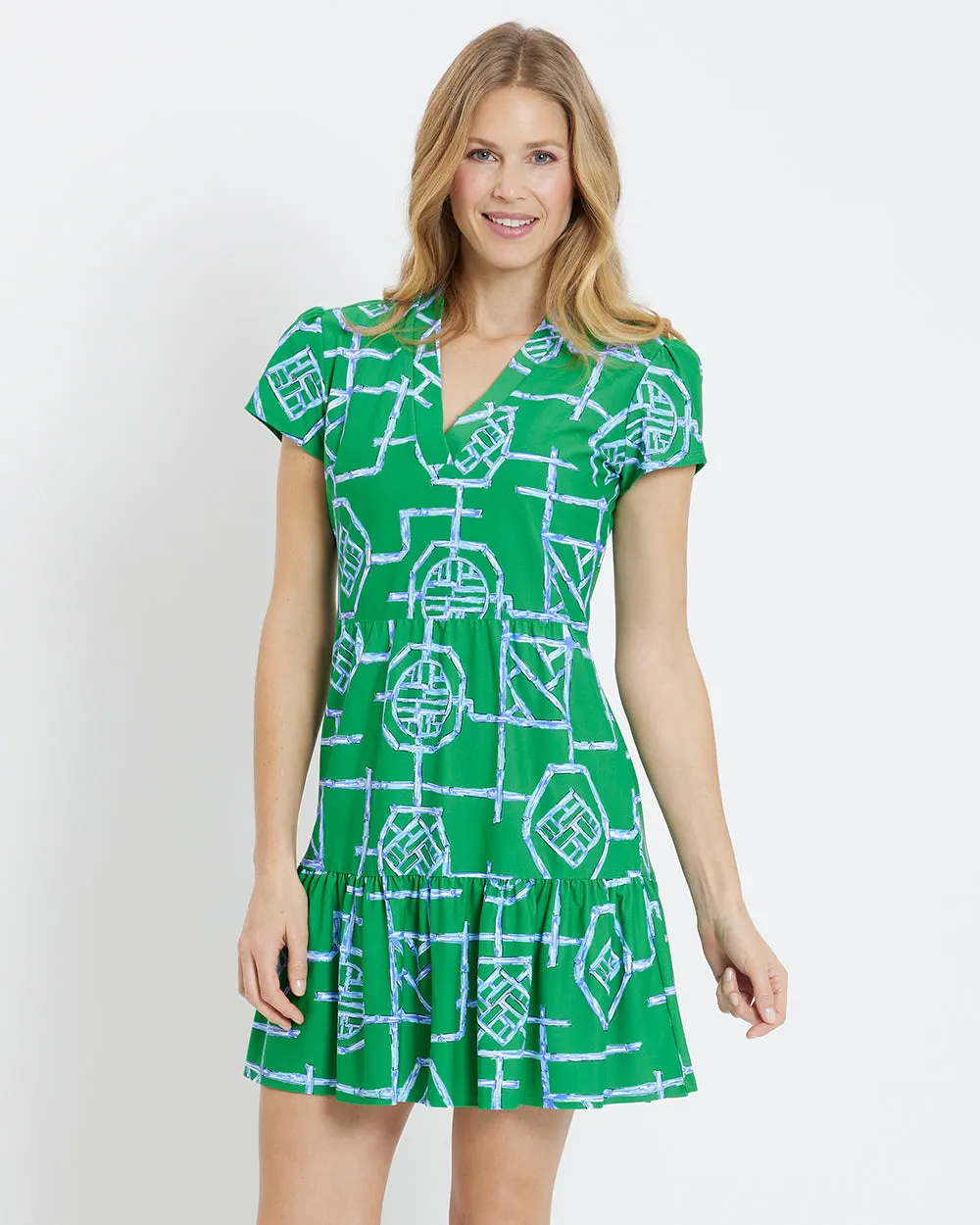 Jude Connally - Ginger Dress - Bamboo Lattice Shamrock