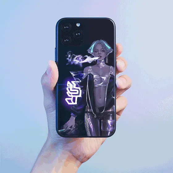 Lady Purple LED Case for iPhone