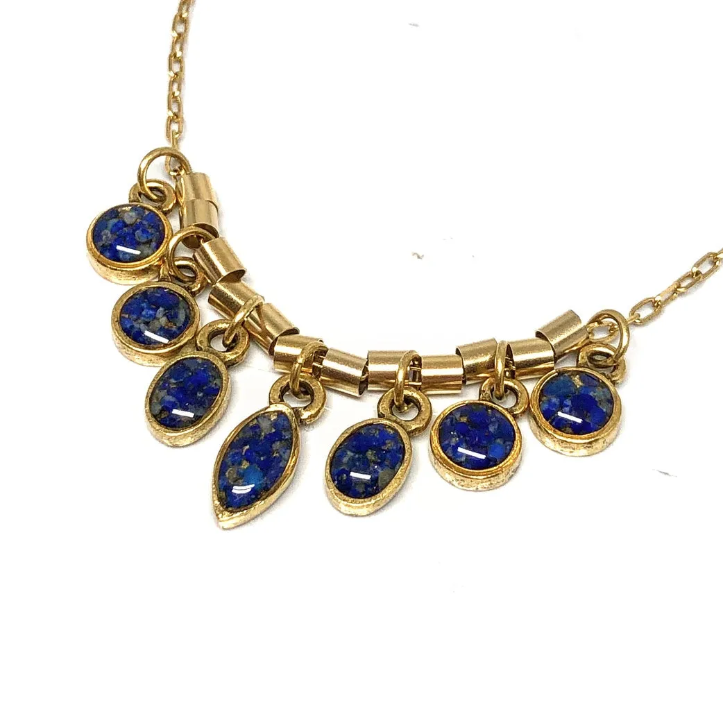 Lapis Lazuli mini 7 stones Necklace