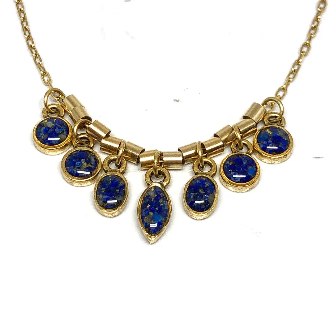 Lapis Lazuli mini 7 stones Necklace