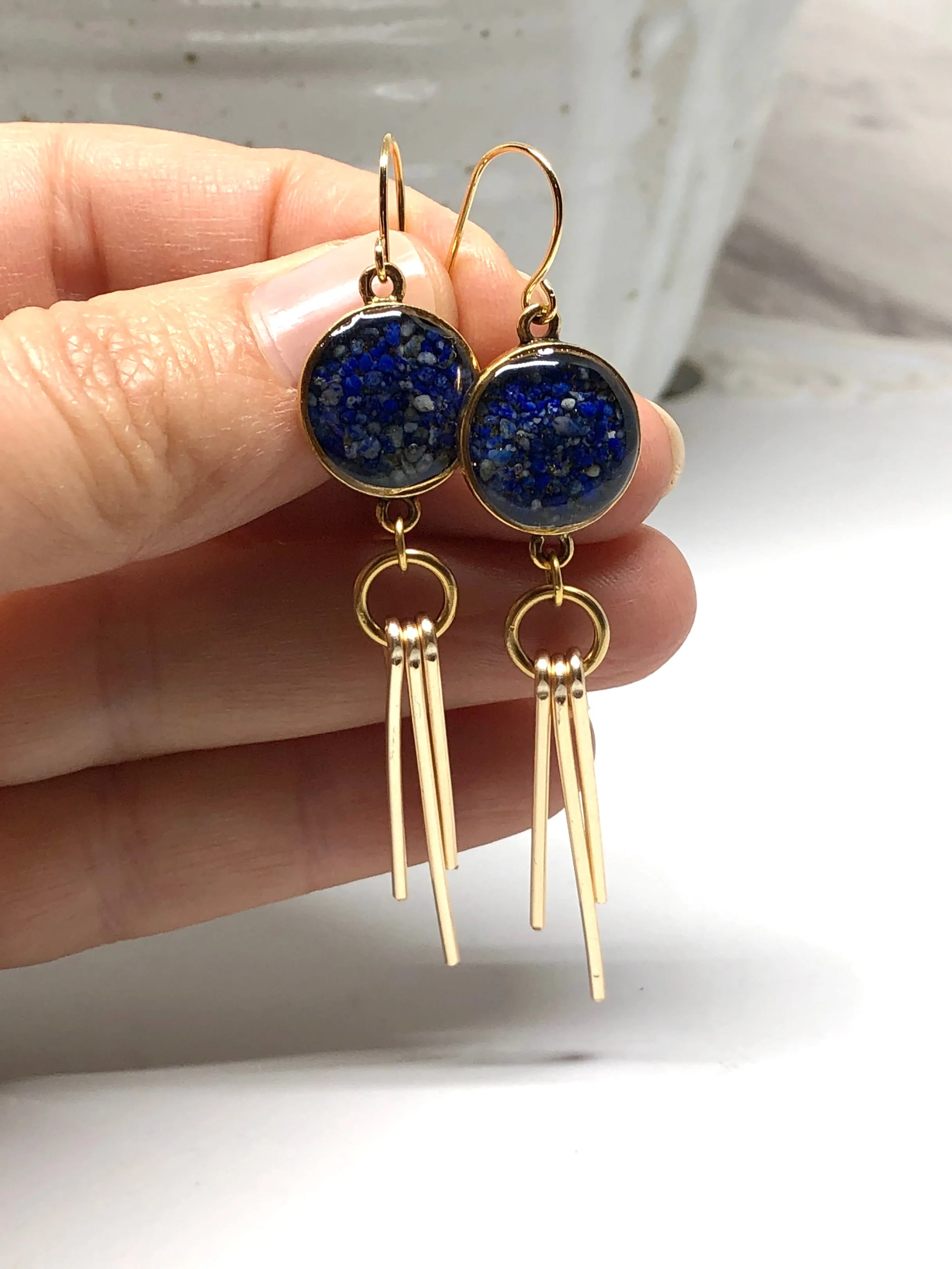 Lapis lazuli Ray Earrings