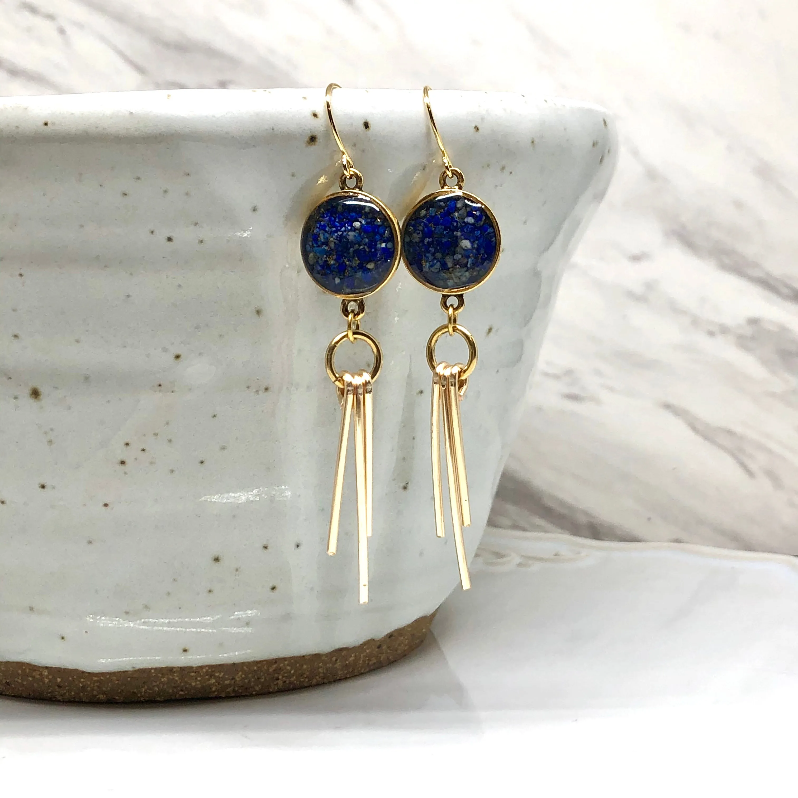 Lapis lazuli Ray Earrings