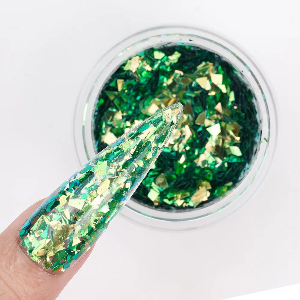 LDS Chameleon Glitter Nail Art - CL01 - Emerald - 0.5 oz