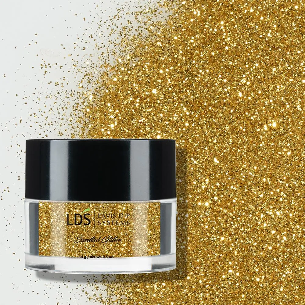 LDS Holographic Fine Glitter Nail Art - DB21 - Golden 0.5 oz