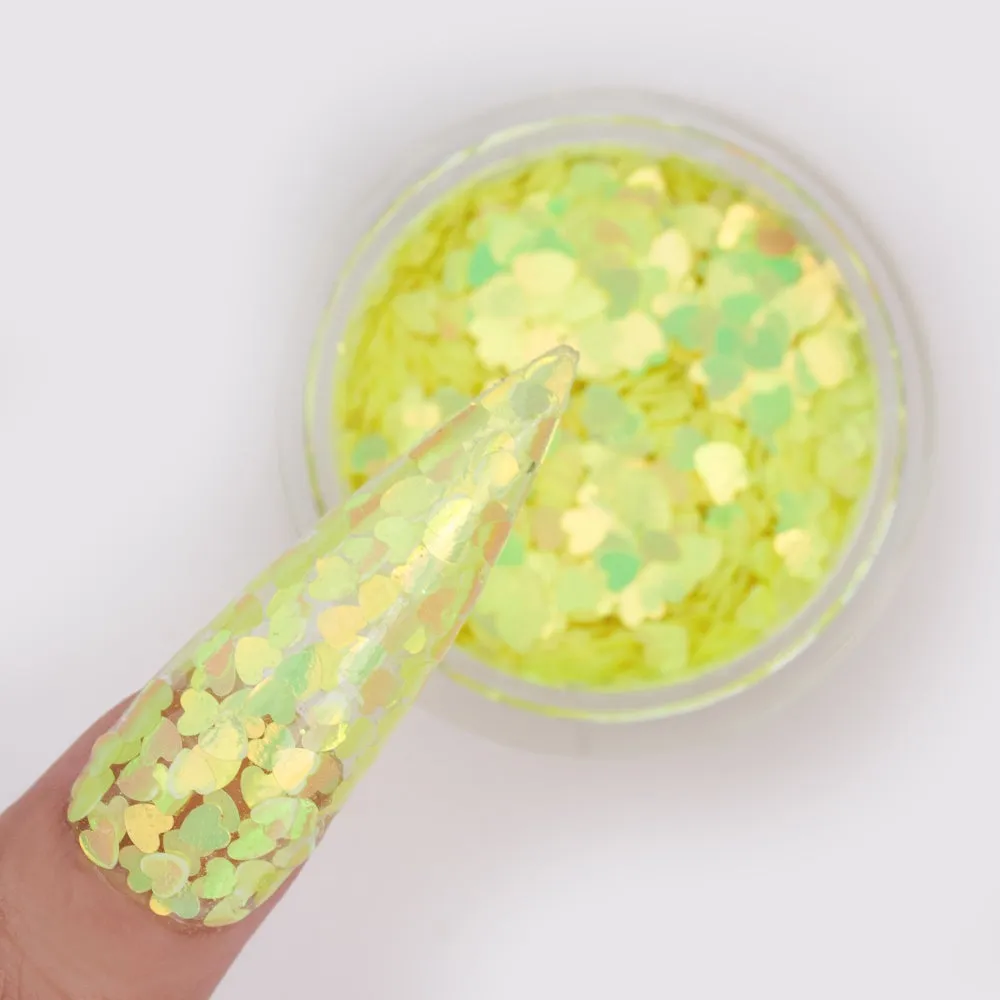 LDS Sweet Heart Glitter Nail Art - SH04 - Sunshine - 0.5 oz