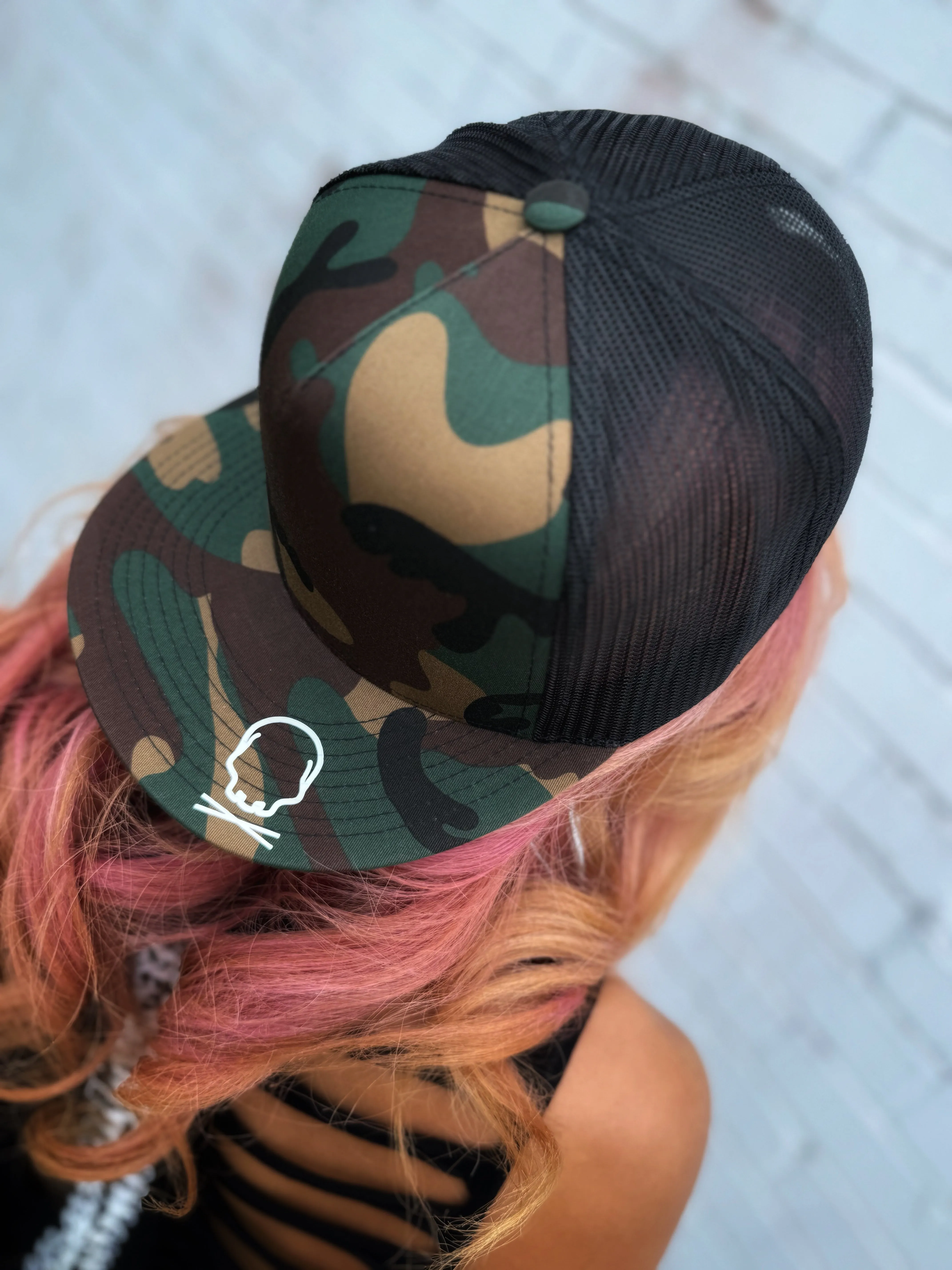 LET 'EM HATE SIDE STYLE GREEN CAMO HAT