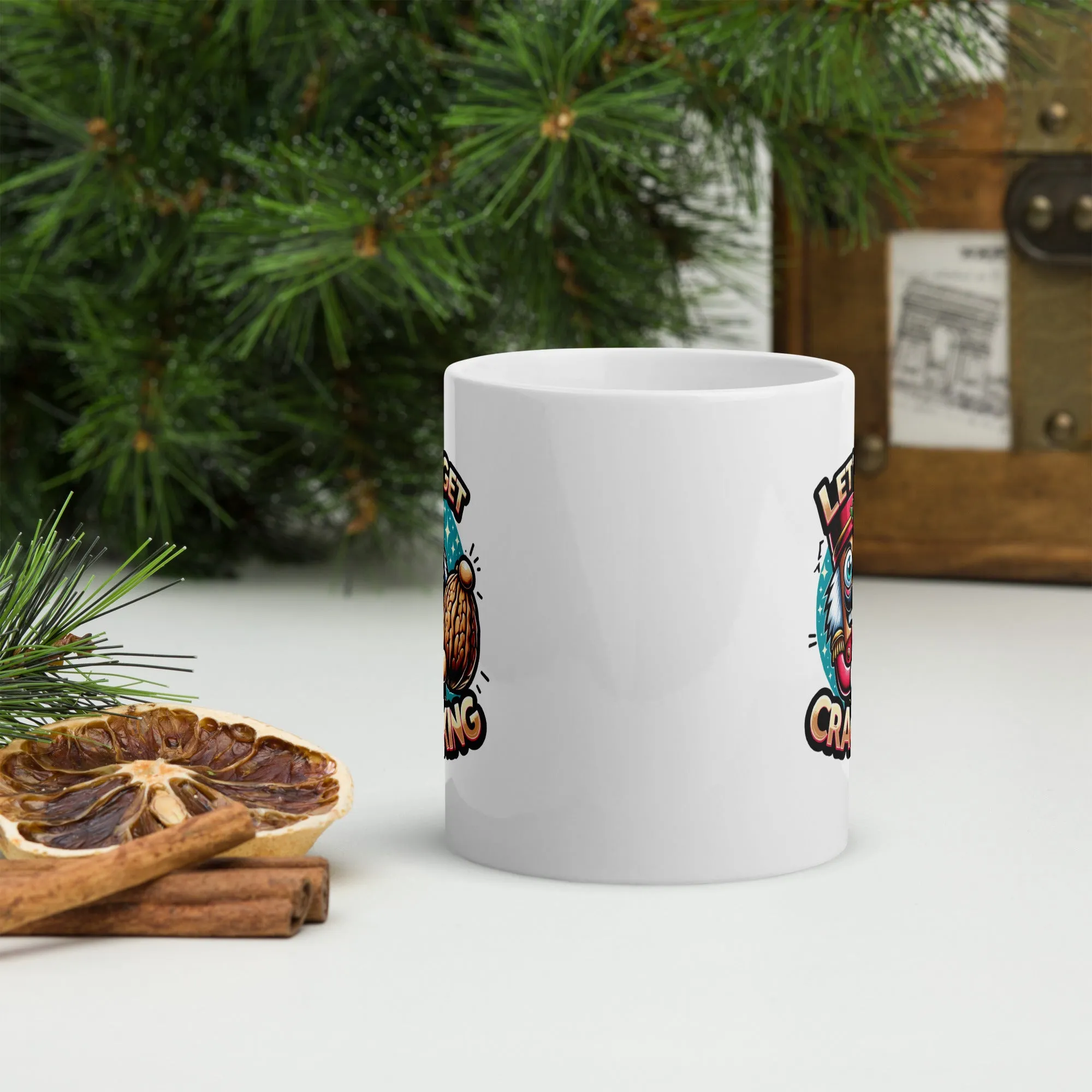 Let's Get Cracking White glossy mug