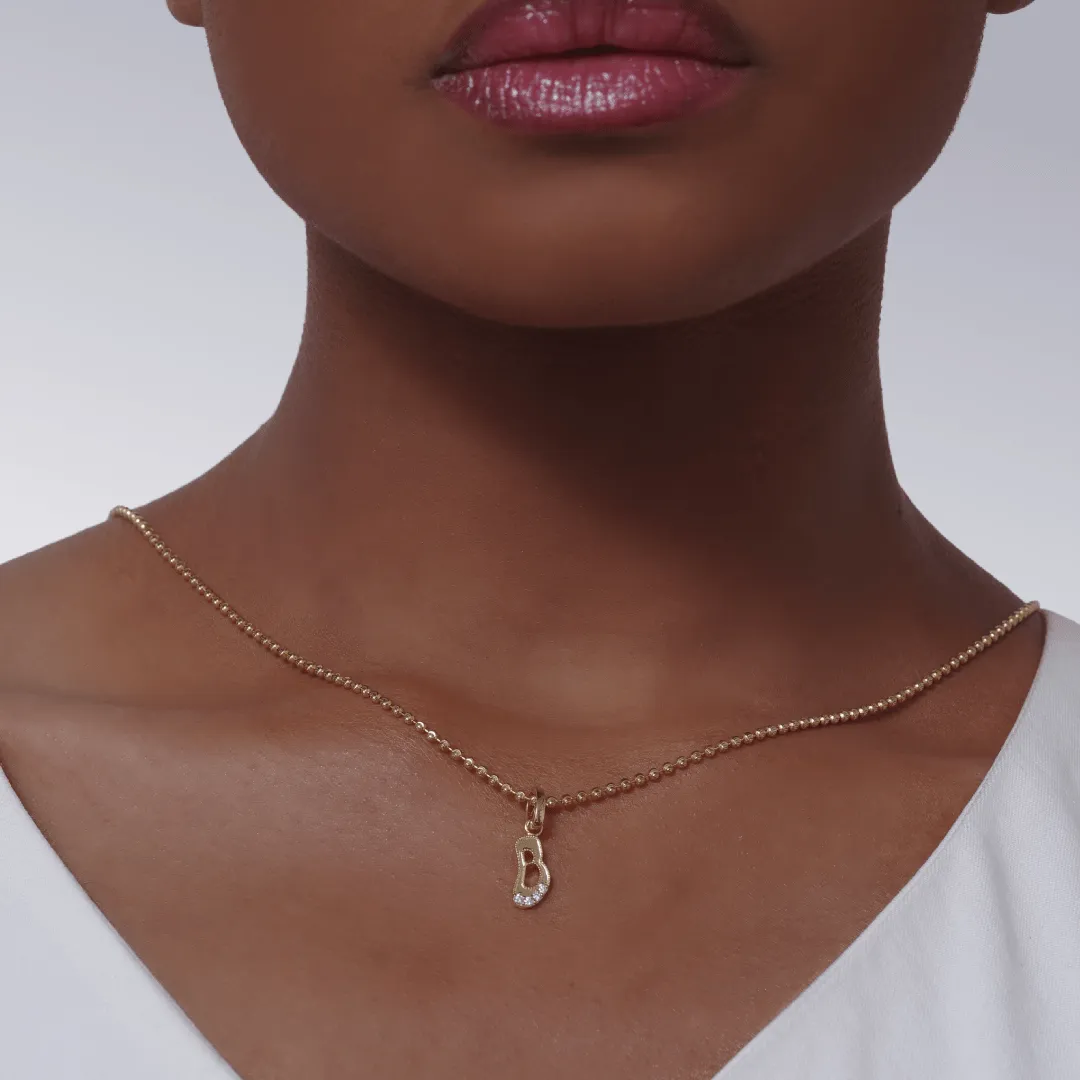 Letter B Initial Pendant
