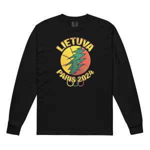 Lietuva Paris 2024 - Men/Women Unisex Soft-Washed Comfort Cotton Long Sleeve T-Shirt