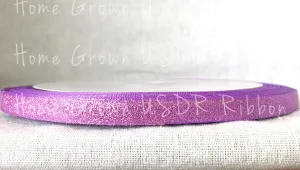 Light Purple Glitter Ribbon - 1.5" - 7/8" - 3/8"