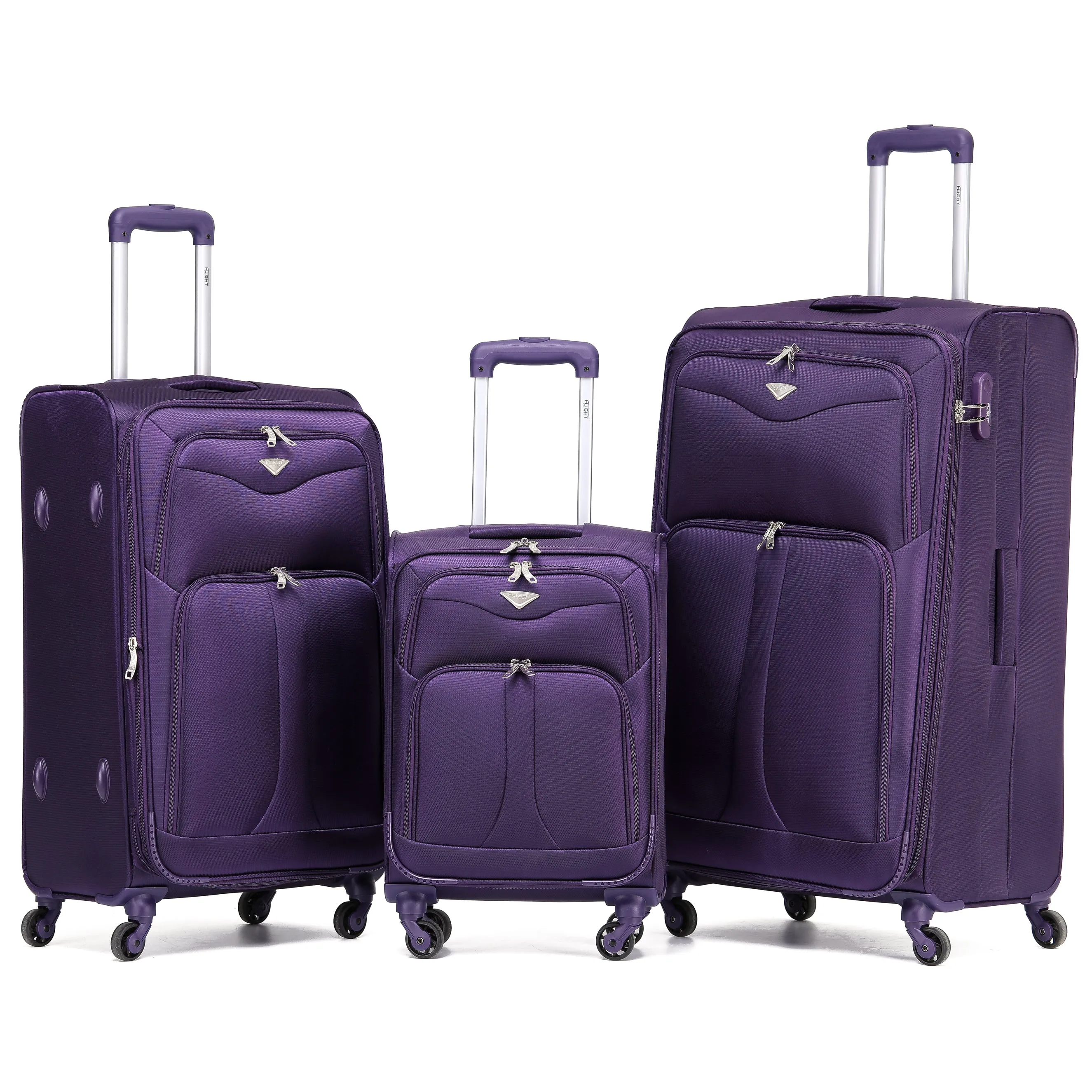 Lightweight 4 Wheel Soft Case Suitcases