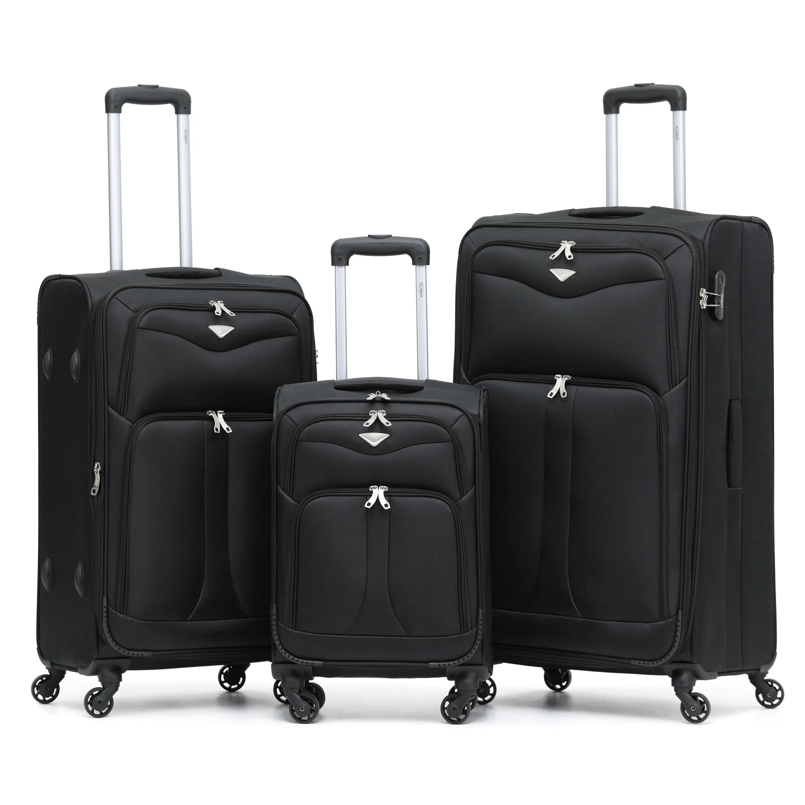 Lightweight 4 Wheel Soft Case Suitcases