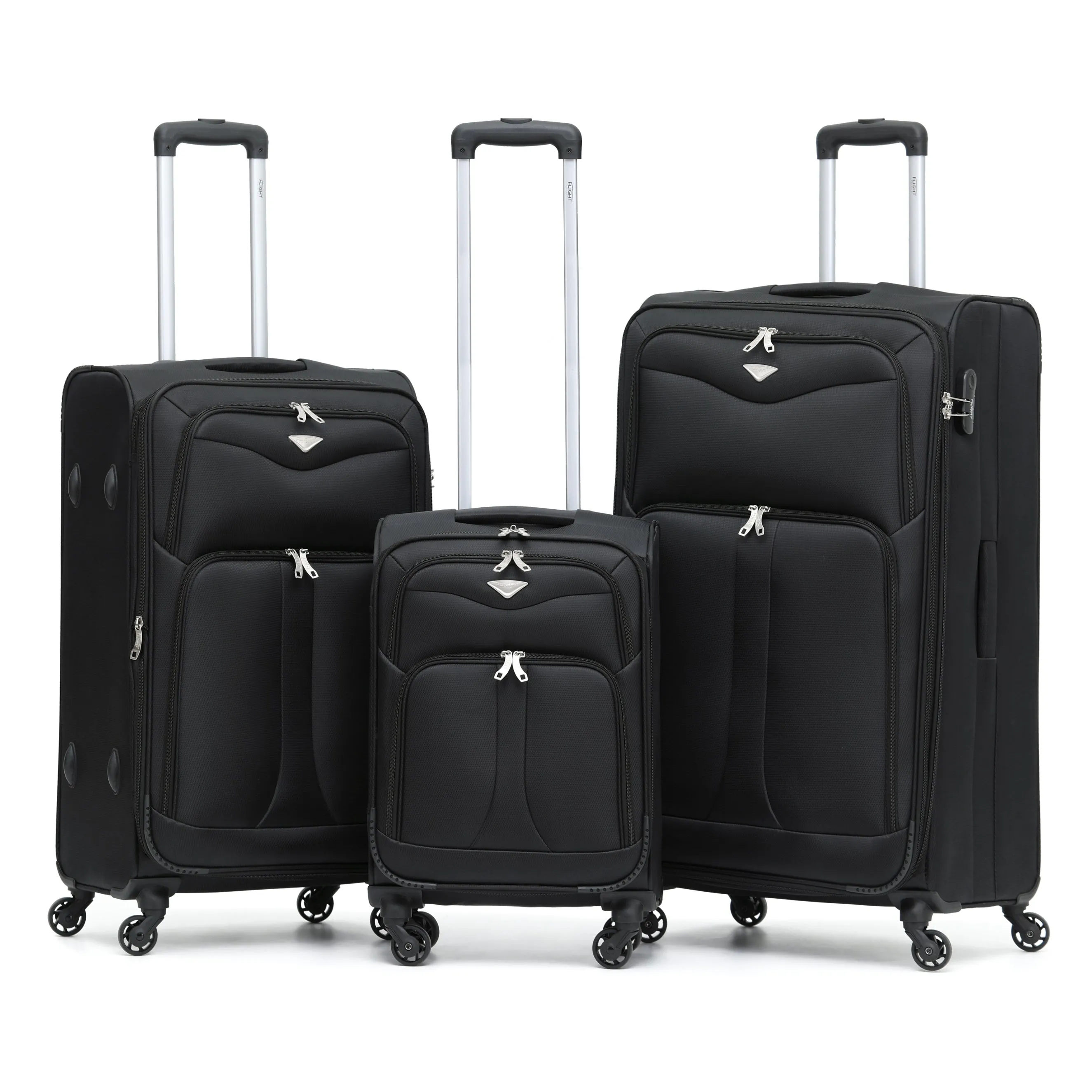 Lightweight 4 Wheel Soft Case Suitcases
