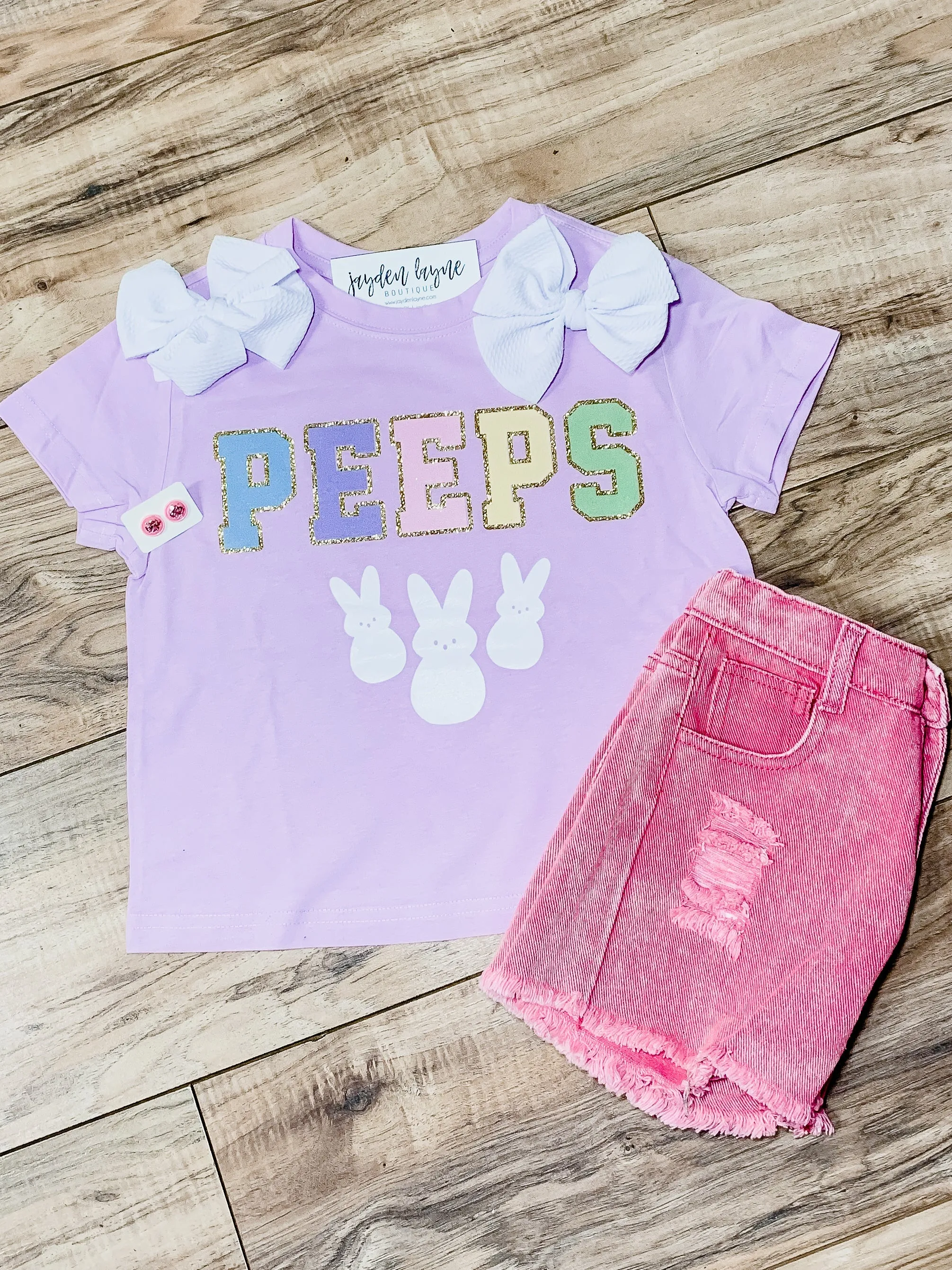 Lilac Kids Glitter Peeps Shirt