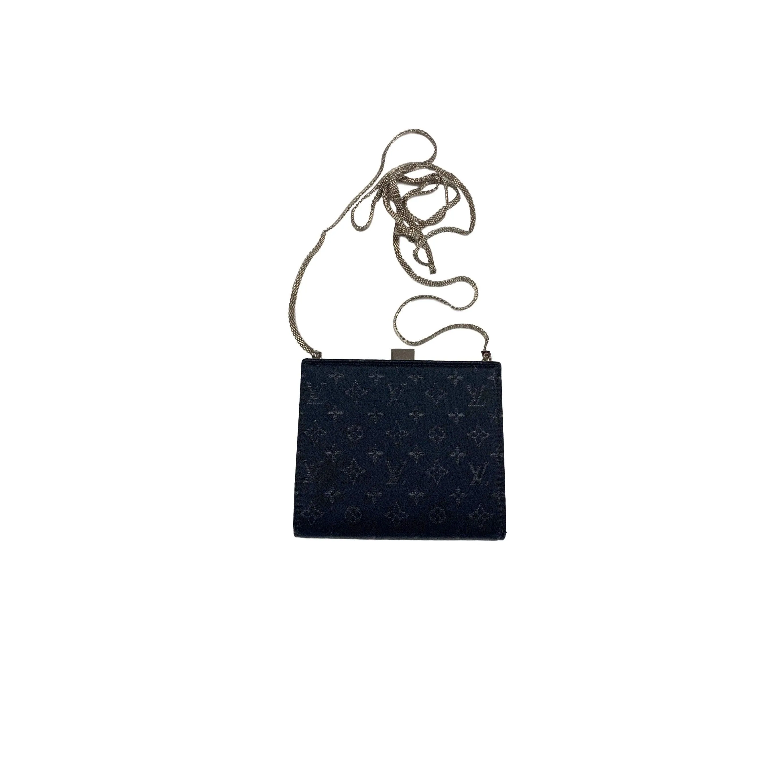 Louis Vuitton Black Monogram Satin Chain Bag