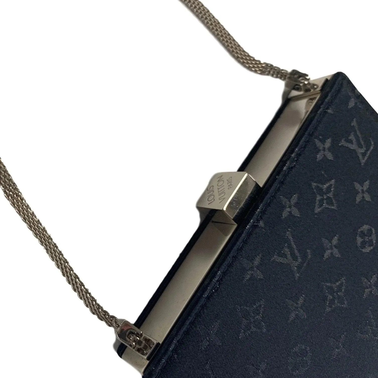 Louis Vuitton Black Monogram Satin Chain Bag