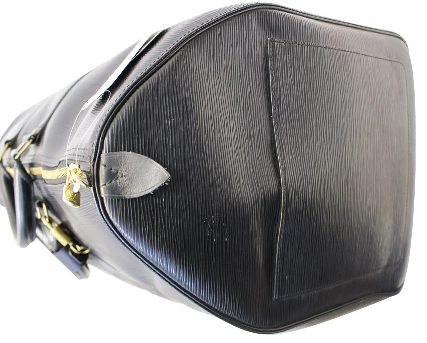 LOUIS VUITTON Boston Bag Epi Leather Black Keepall 60 Pre Owned