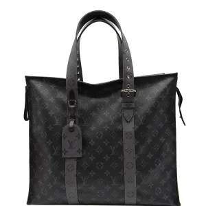 LOUIS VUITTON Cabas Zippe GM Monogram Eclipse Tote Bag Black